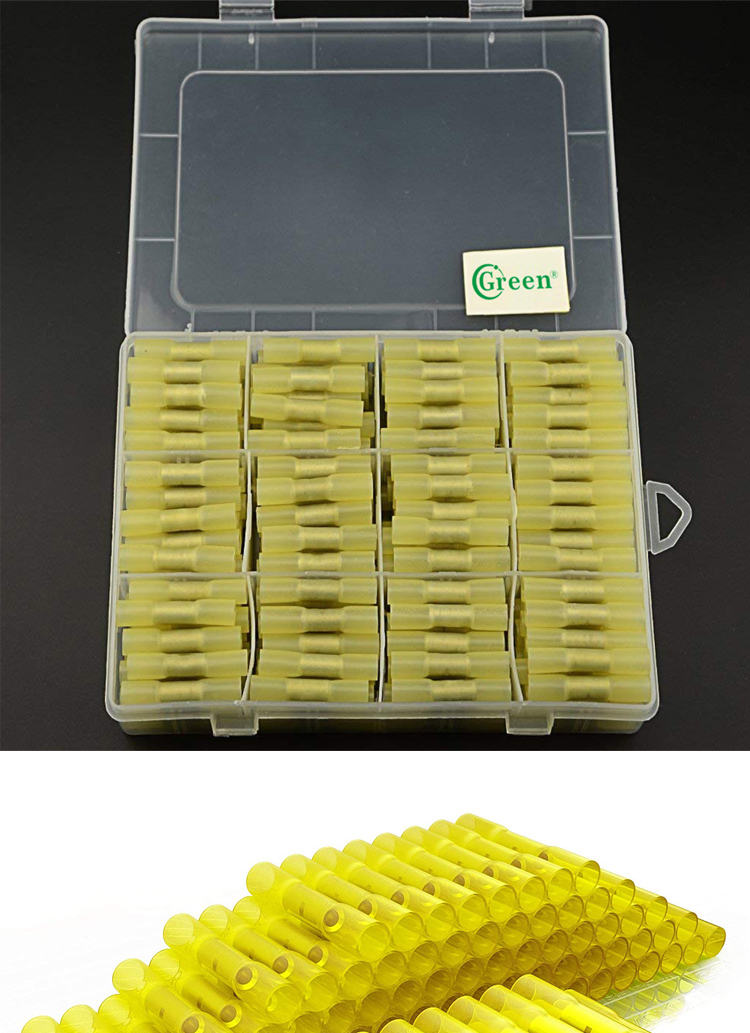 Green Wire Butt Connectors AWG 12 - 10 HDPE Electrical Wire Crimp Insulated