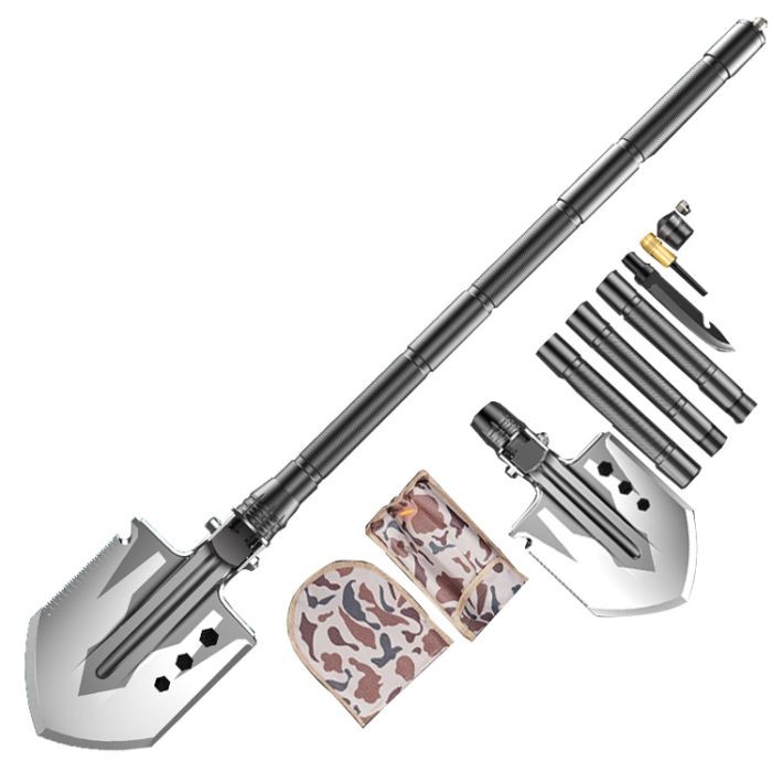 Square Multifunctional Outdoor Shovel Manganese Steel Aluminum Alloy