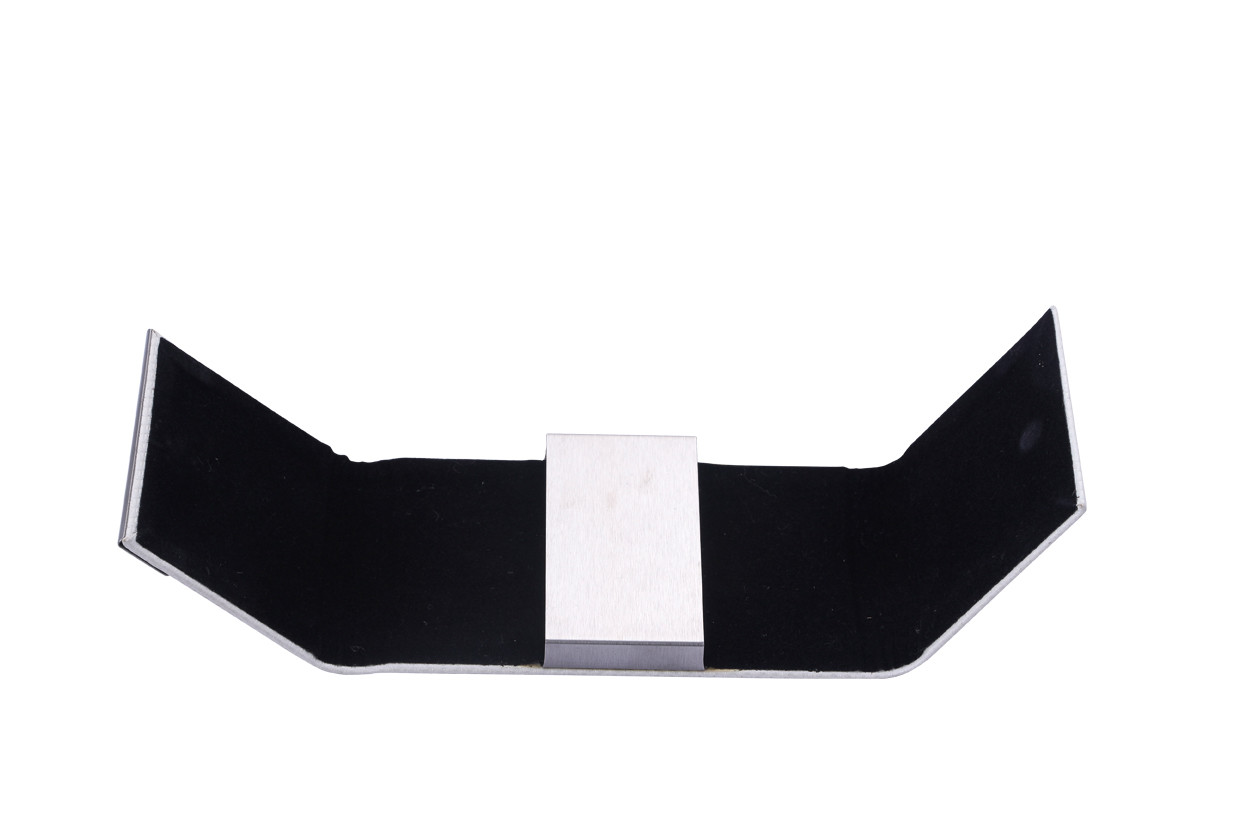 Elegant Metal PU ID Card Holder For Trade Shows And Events Rectangular Design