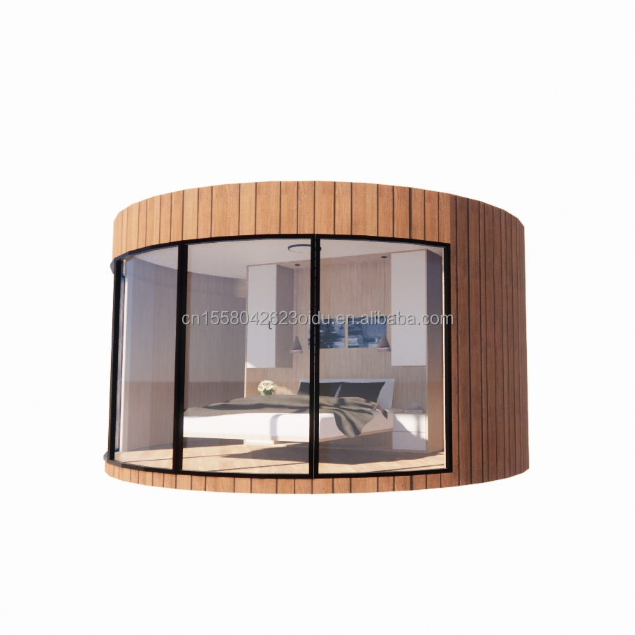 Modern Design Light Luxury Large Capacity Modular Round Tiny House Assembled with Light Steel and Sandwich Panel Material