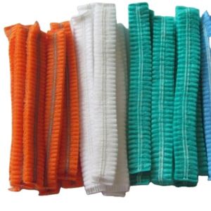 Machine Made Non Woven Mob Cap Detectable With Metallic Strip