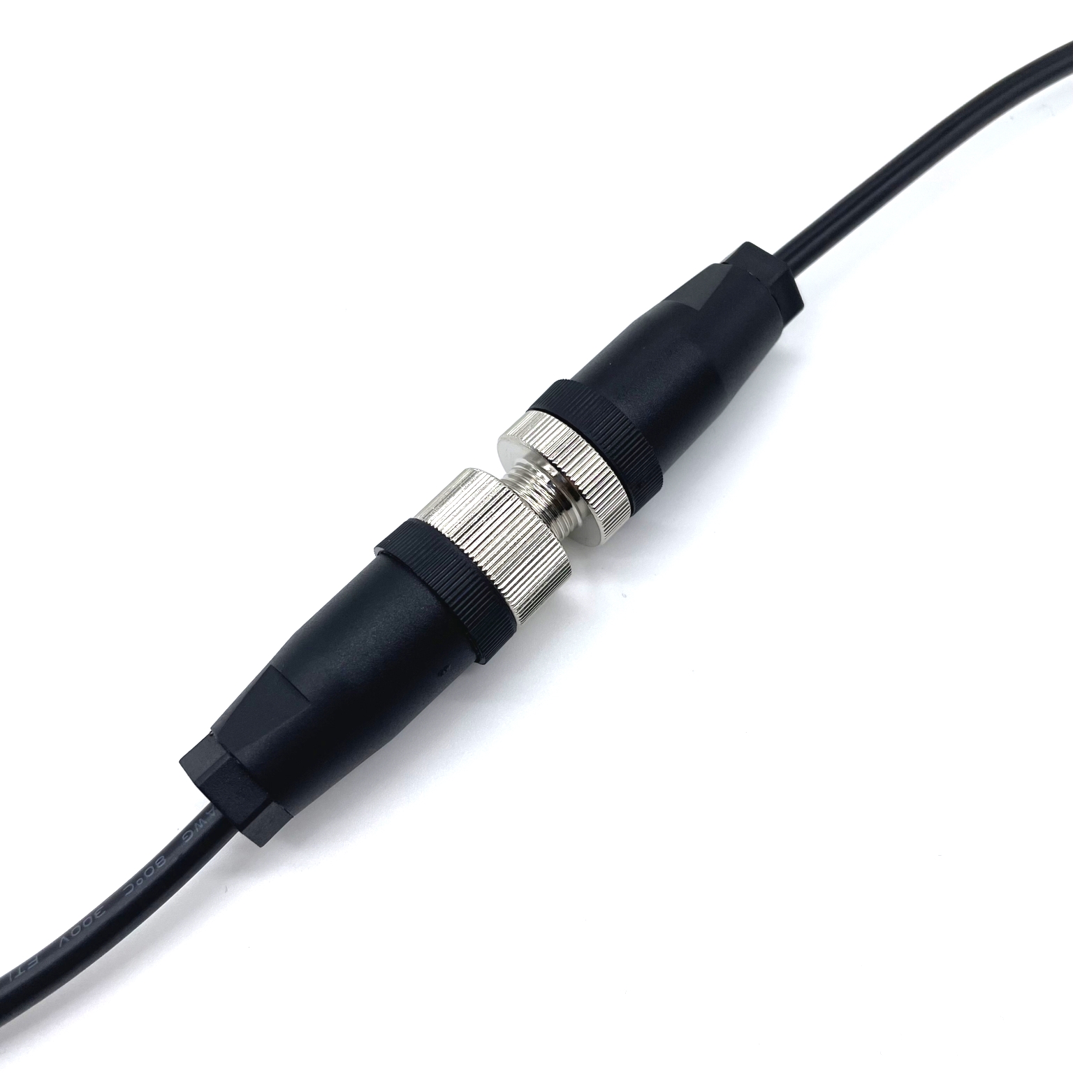 4 Pin M12 Connector Waterproof Cables 2P 3P 4P 6P 8P Male To Female Straight Connector
