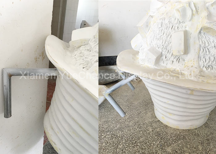 Life Size Shopping Centre Decorations Customized Fiberglass Ice Cream Statue