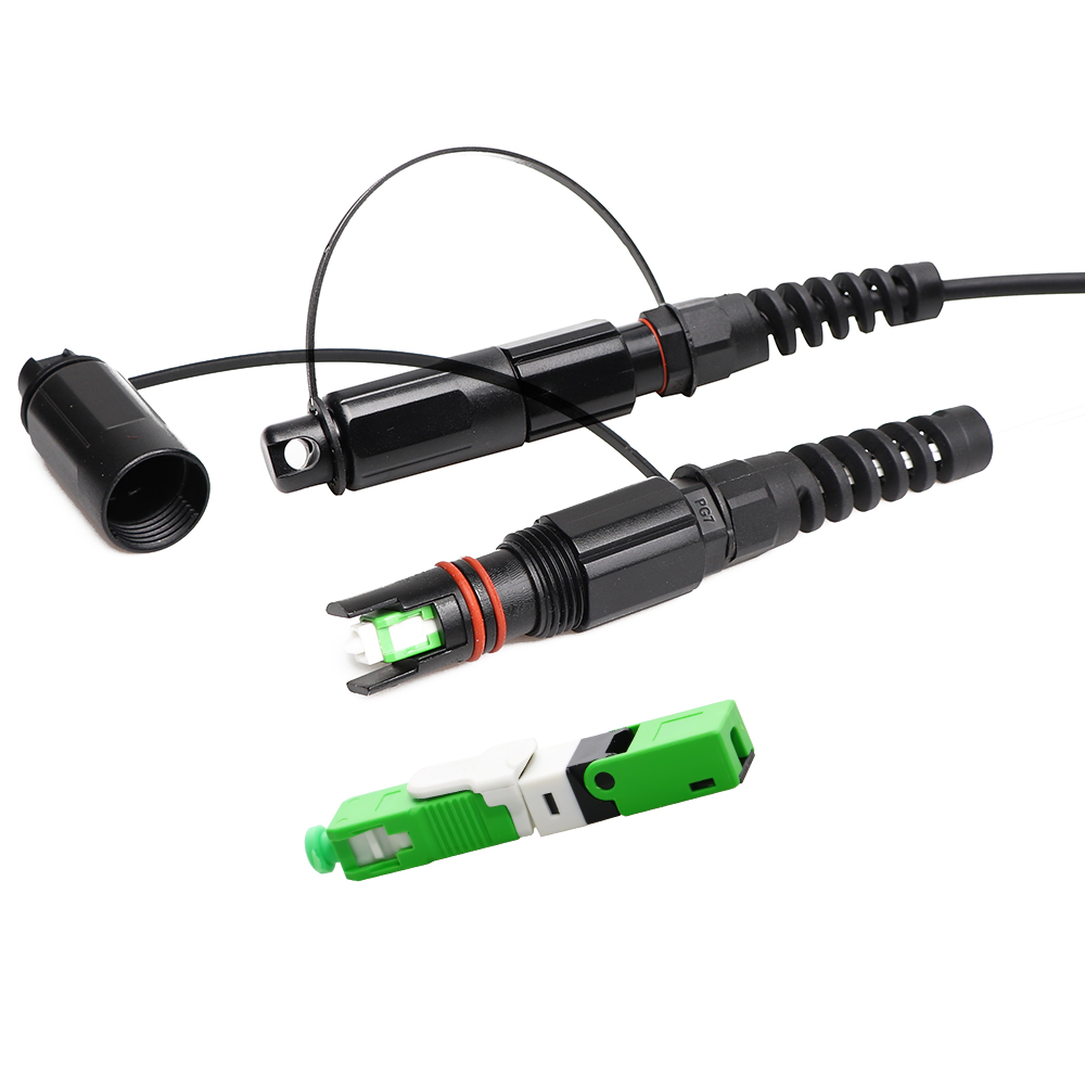 IP68 FTTH Solution , SC APC Field Mount Corning Optitap Connector