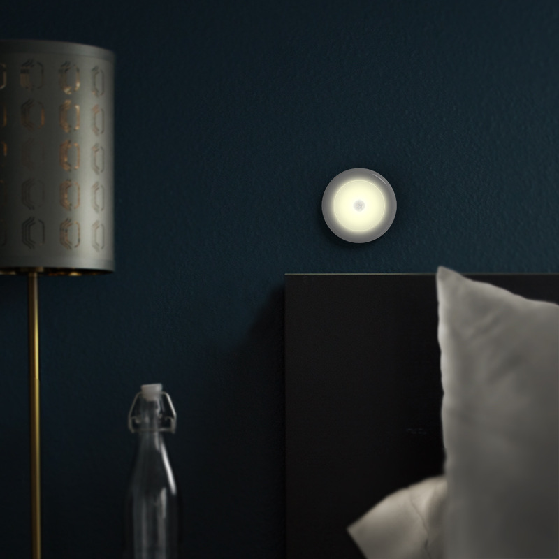3pcs Pack 3.15in Diameter Battery Operated Motion Sensor Light Indoor