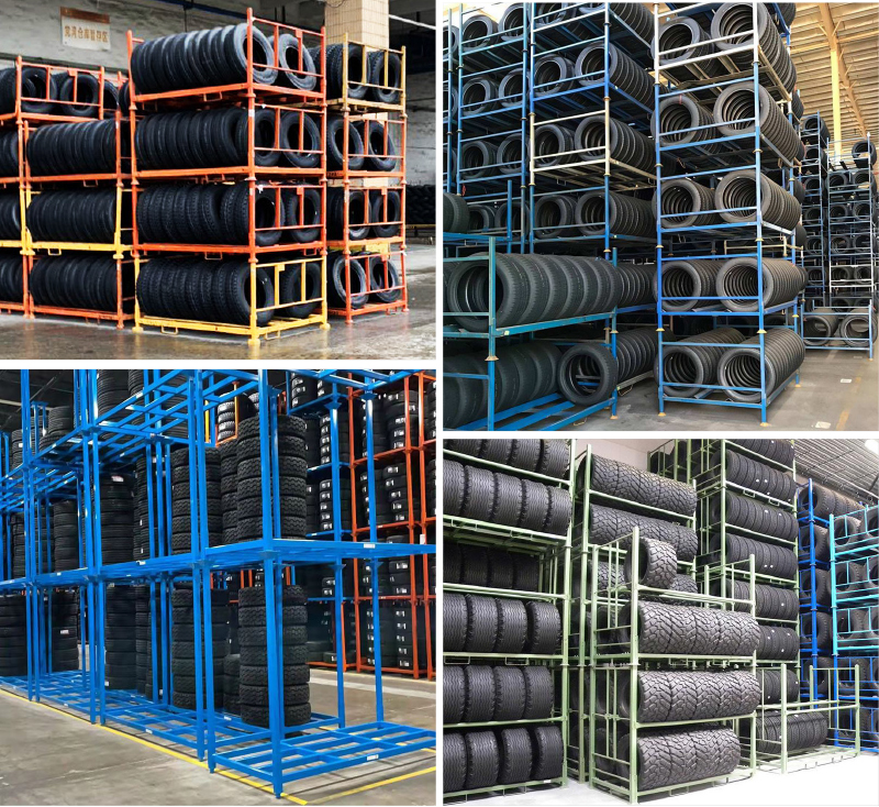 Pallet Stacking Rack For Tire Warehouse Storage Tire Rack
