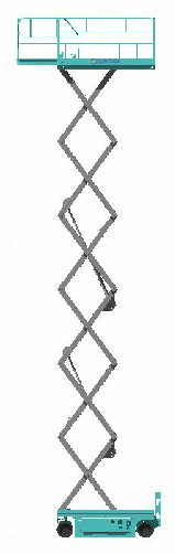 Self Moving Mobile Aerial Work Platforms Scissor Type Height 14 Meters