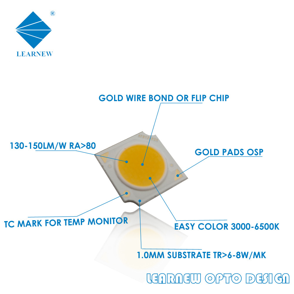 24v 4000K Mirror alu EPISTAR flip chip cob led 1414 series high efficiency 120-140lm/w
