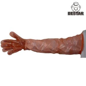 Buy cheap 29X83 Extra Long Polyethylene Disposable Gloves For Veterinary product