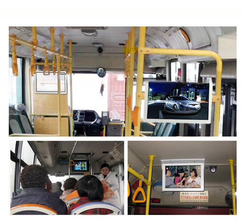 24 Inch LCD Bus Monitor With VGA HDMI AV Input Ports And Mounting Bracket