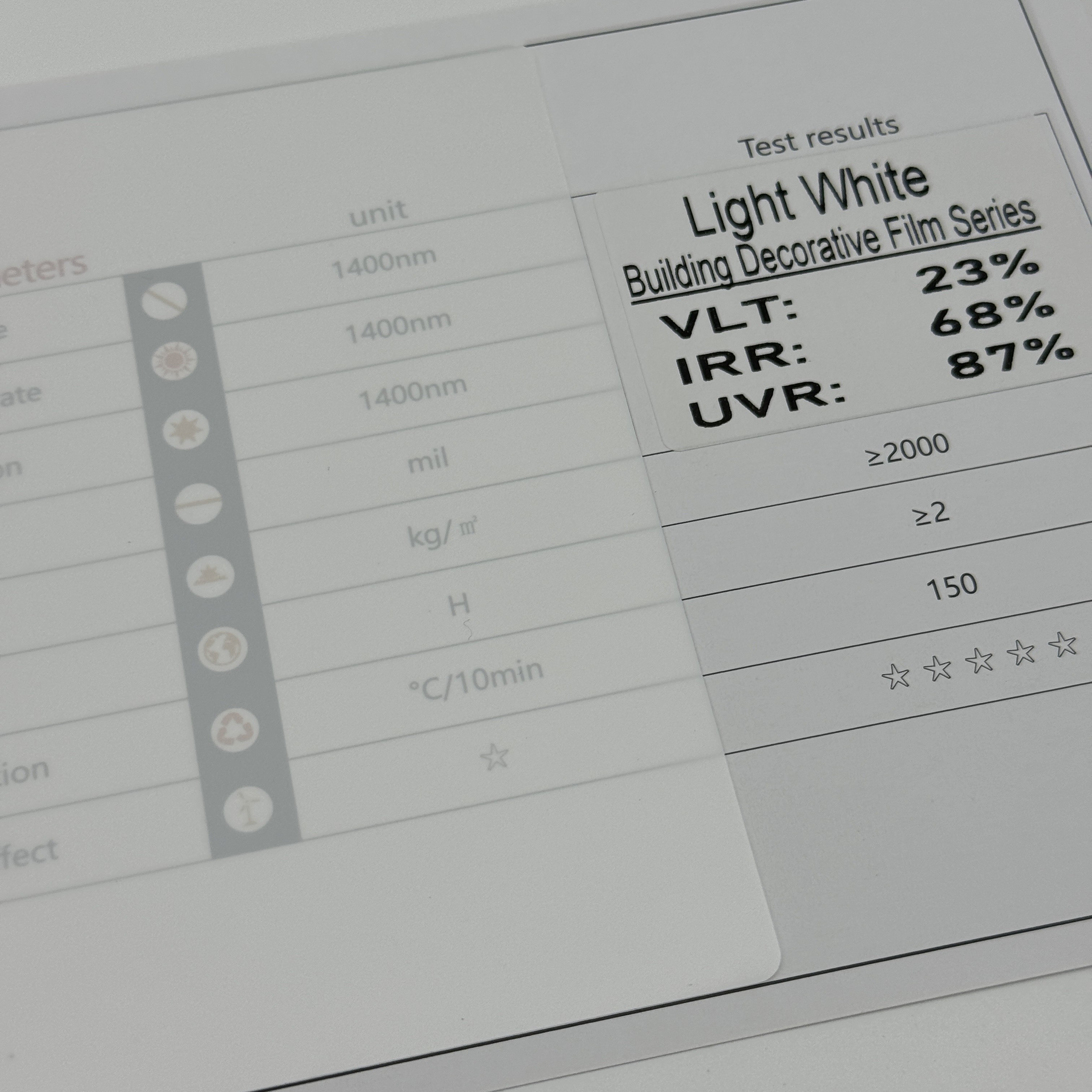 High Privacy Solar Control Window Film Light White Anti Uv Skin Care