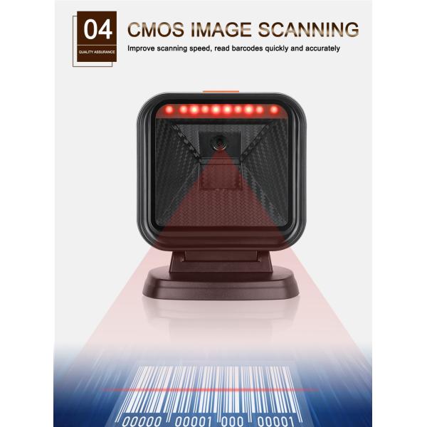 High Performance Platform 2D CMOS Omnidirectional Barcode Scanner Supermarket Desktop Barcode Reader Scanner
