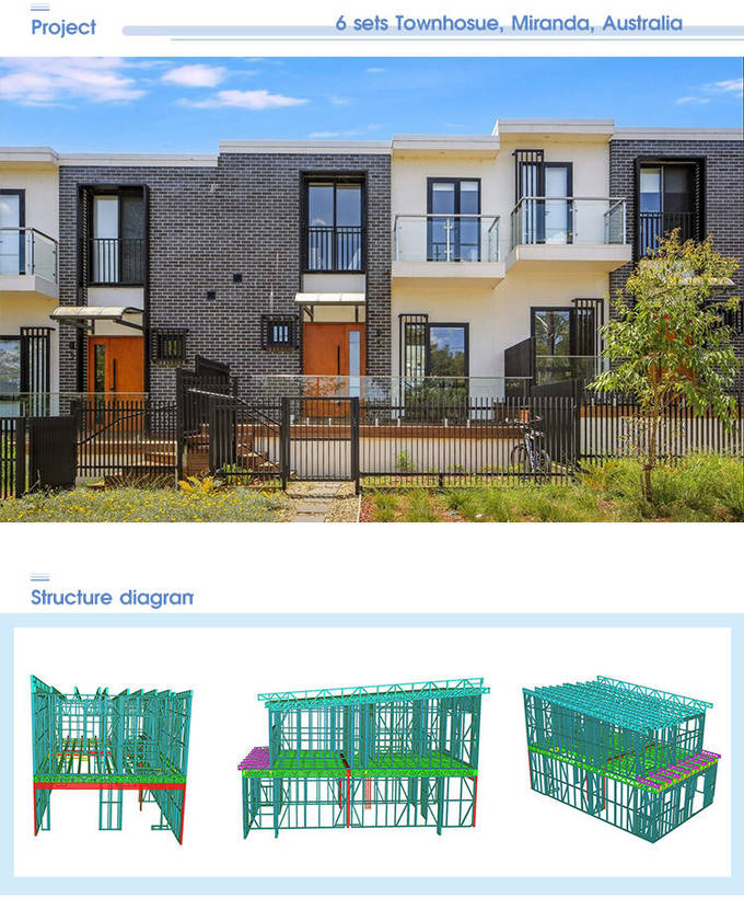 Modular Home Prefab House Light Steel Construction Apartment Buildings With Australia Stander