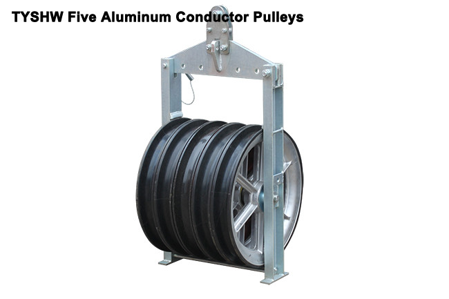 Five Bundled Conductor Pulley 600mm Wheel Diameter For Transmission Line
