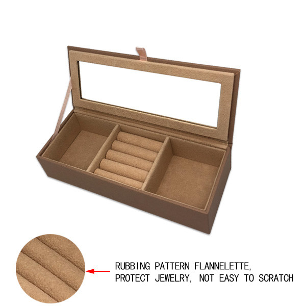Velvet Lining PU Leather Jewellery Packaging Boxes With Logo