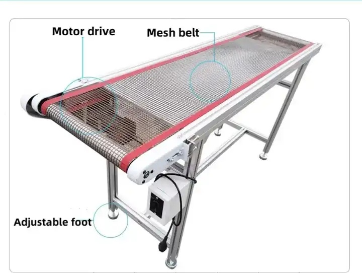 304 Stainless Steel Mesh Belt Conveyor Food Industry
