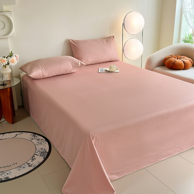 Grade A 100% Cotton White King Size Bedding Set Plaid Flat Sheet For Bed Bed Sheet Set