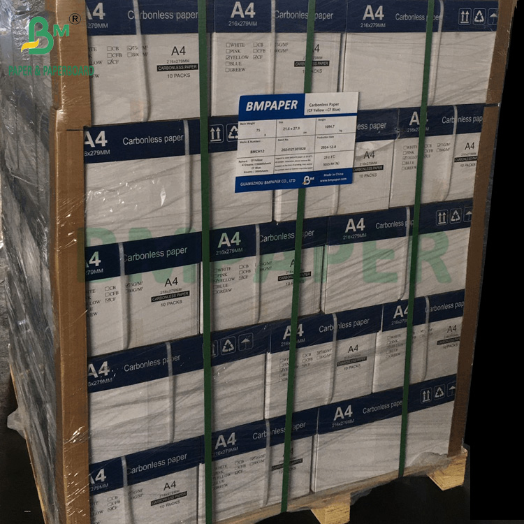 55gr 60gr CB CFB Carbonless Copy Paper For Receipt Bill 61 x 86cm Black Image 