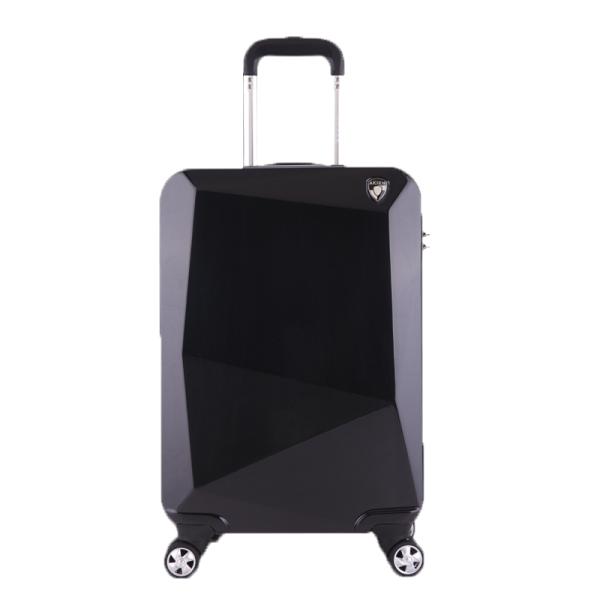 Black 4-Wheel Rolling Luggage Zipper Hard PC TSA Lock Business Suitcases for Unisex Front Open Business Travellers
