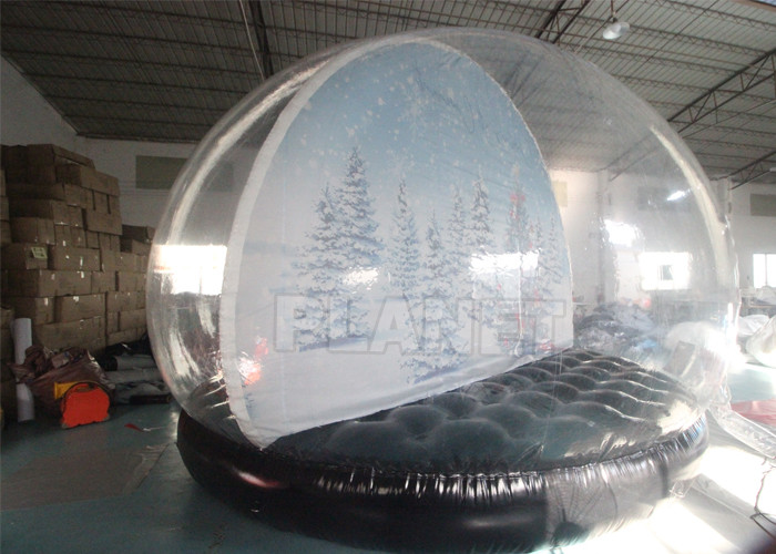Outdoor Transparent Globe Ball Photo Booth Christmas Human Size Giant Inflatable Snow Globe With Blowing Snow