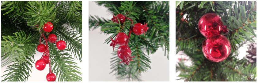 20inch Full PE Christmas Wreath With Artificial Berry Pinecones