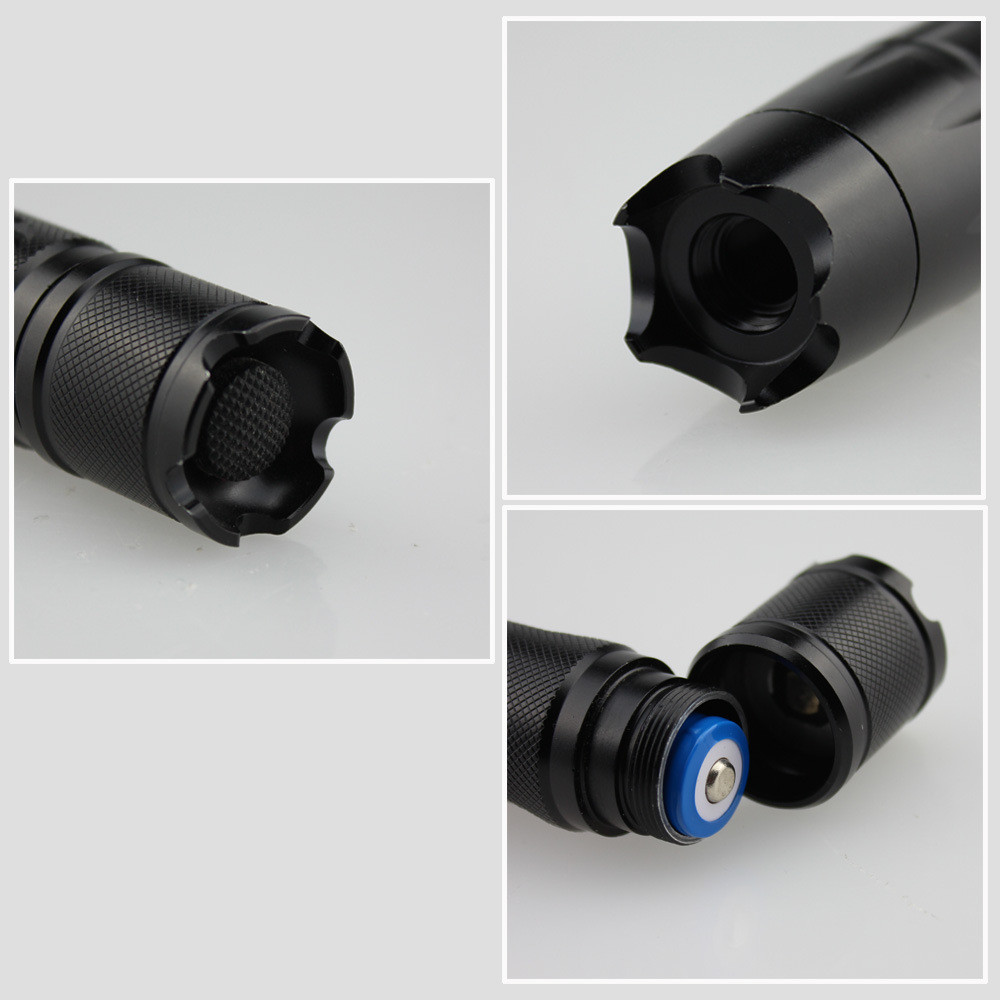 Most Powerful 2000mW 450nm Blue Laser Pointer With 5 Star Tips Focusable Burning