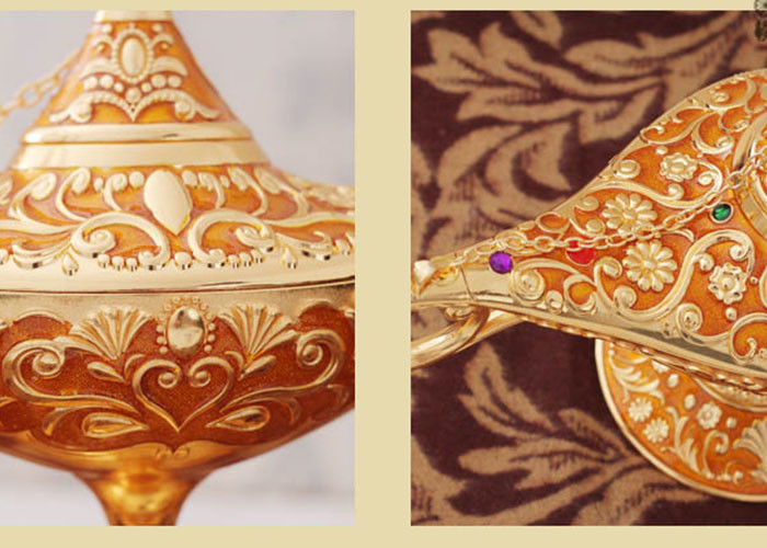 Metal Material Home Decorations Crafts Arab Cultural Commemorative Aladdin's Magic Lamp