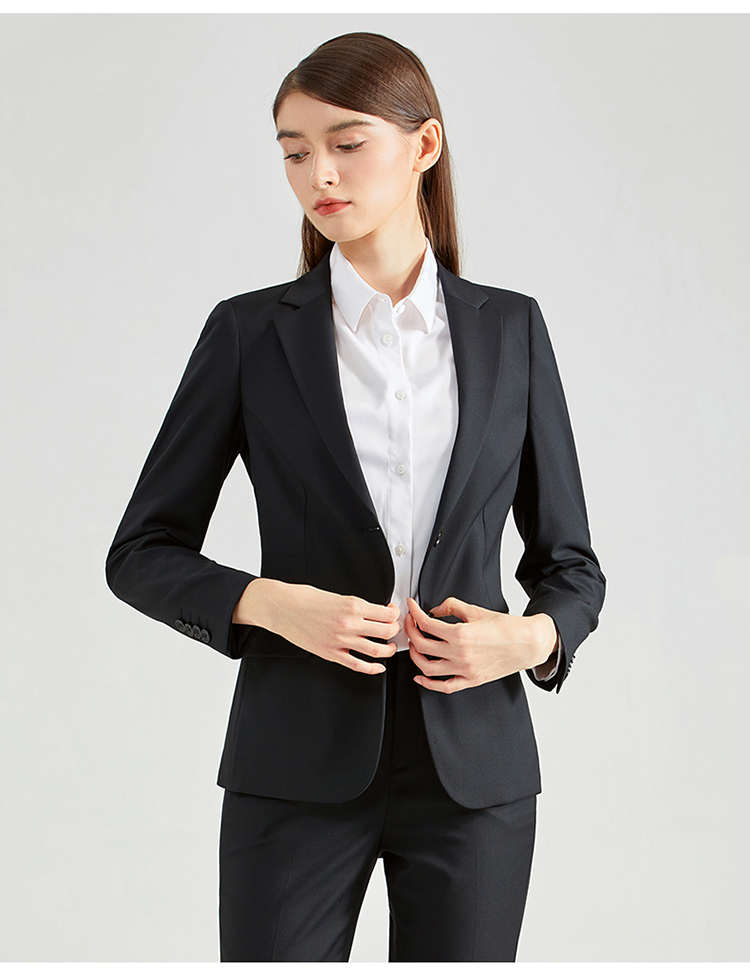 Professional Slim Fit Ladies Blazers Office Wearing Suit with Windproof Fabric Design