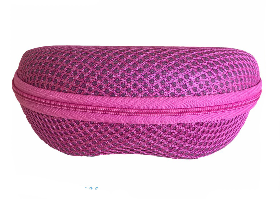 2024 fashion zipper sunglasses cover with mesh material and your own logo printed