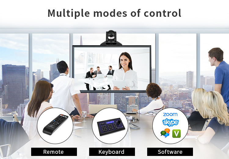 Tongveo HD1080p 60fps 20X Zoom PTZ Conference Camera USB HDMI 3G-SDI 3 Videa Outputs for Church Tele-Education Healthcare (20X Zoom TEVO-VHD20N)