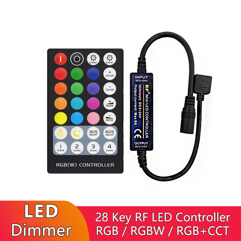 RF Remote DC 5V LED RGB Controller RGBCCT For LED Colorful Lights