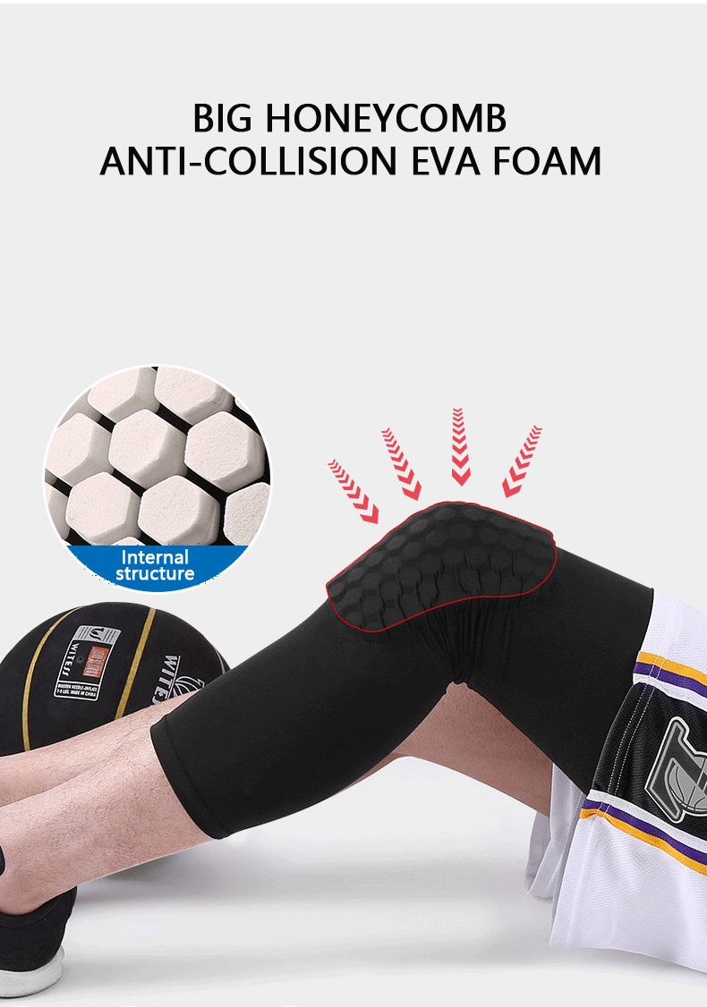 High Elastic Protection Compression Leg Brace Anti Collision Honeycomb Leg Sleeve