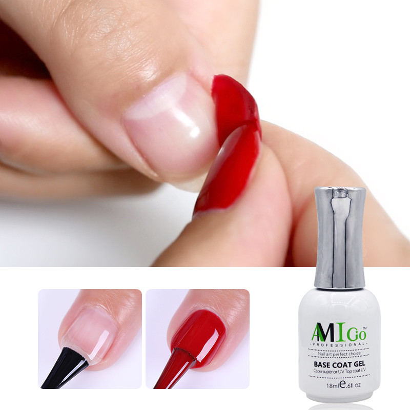 Amigo Gel Nail Polish Kit 18ml Semi-Permanent Soak Off Uv / Led Varnish For Salon Nail