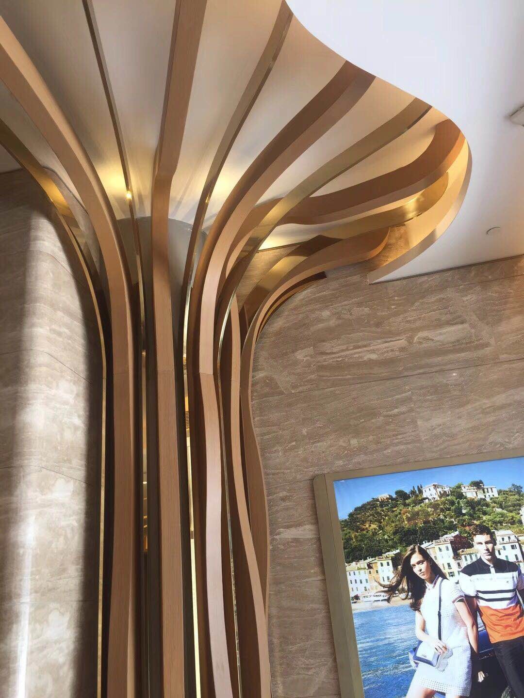 Hairline Finish Gold Stainless Steel Angle U Shape Trim 201 304 316 For Wall Ceiling Frame Furniture Decoration