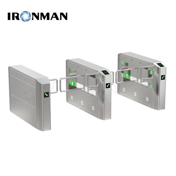 Custom Access Control Swing Gate Turnstiles For SPCC RFID Qr Code Reader ID Card Recognition
