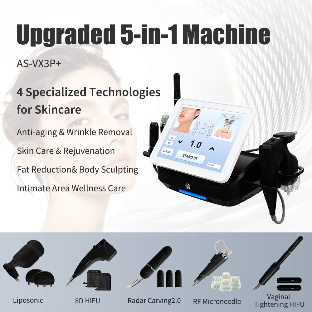 4D HIFU Machine for Face Lifting and Fat Removal with 15 Inch Color Touch Screen and 11 Cartridges