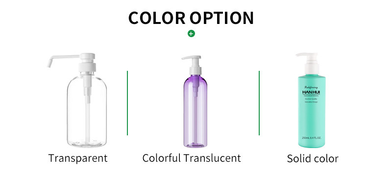 200ML 6.6OZ Soft Touch Squeeze Bottle With Pump Dispenser For HDPE Shampoo