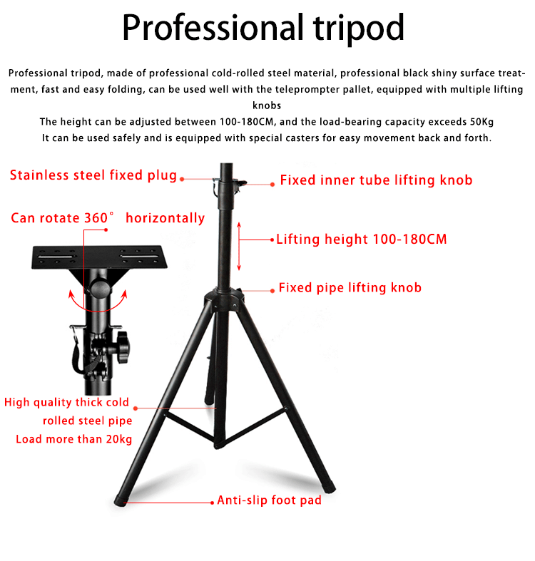 Indoor/Outdoor Interview DSLR Camera Prompter TY330 7-11" Tablet with Remote Control and Flight Case
