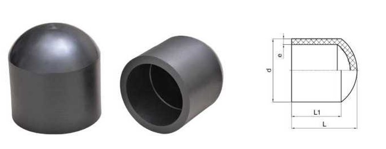 DN32-DN355 SDR11 SDR17.6 PE Spigot End Cap Polyethylene Pipe Fittings