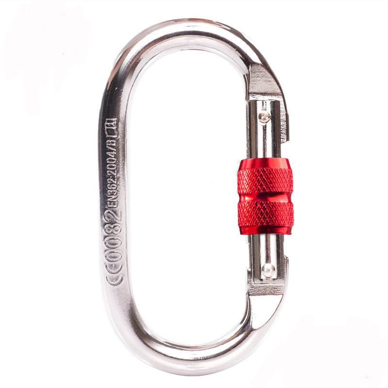 CE0082 Certified O Shape Climbing Carabiner for Wall Climbing Max Breaking Load 25KN