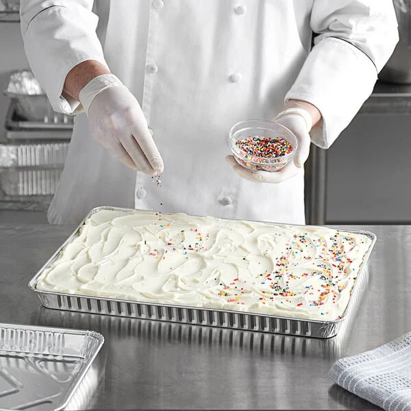 Half Sheet Cake Pan Aluminum Trays 1 2 Sheet Cake Pan Disposable Baking Pan