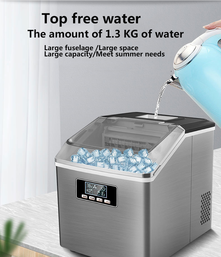 25kg Home Small Cube Ice Making Machine Portable Mini Countertop Ice Machine Hot foil stamping for Business Automatic