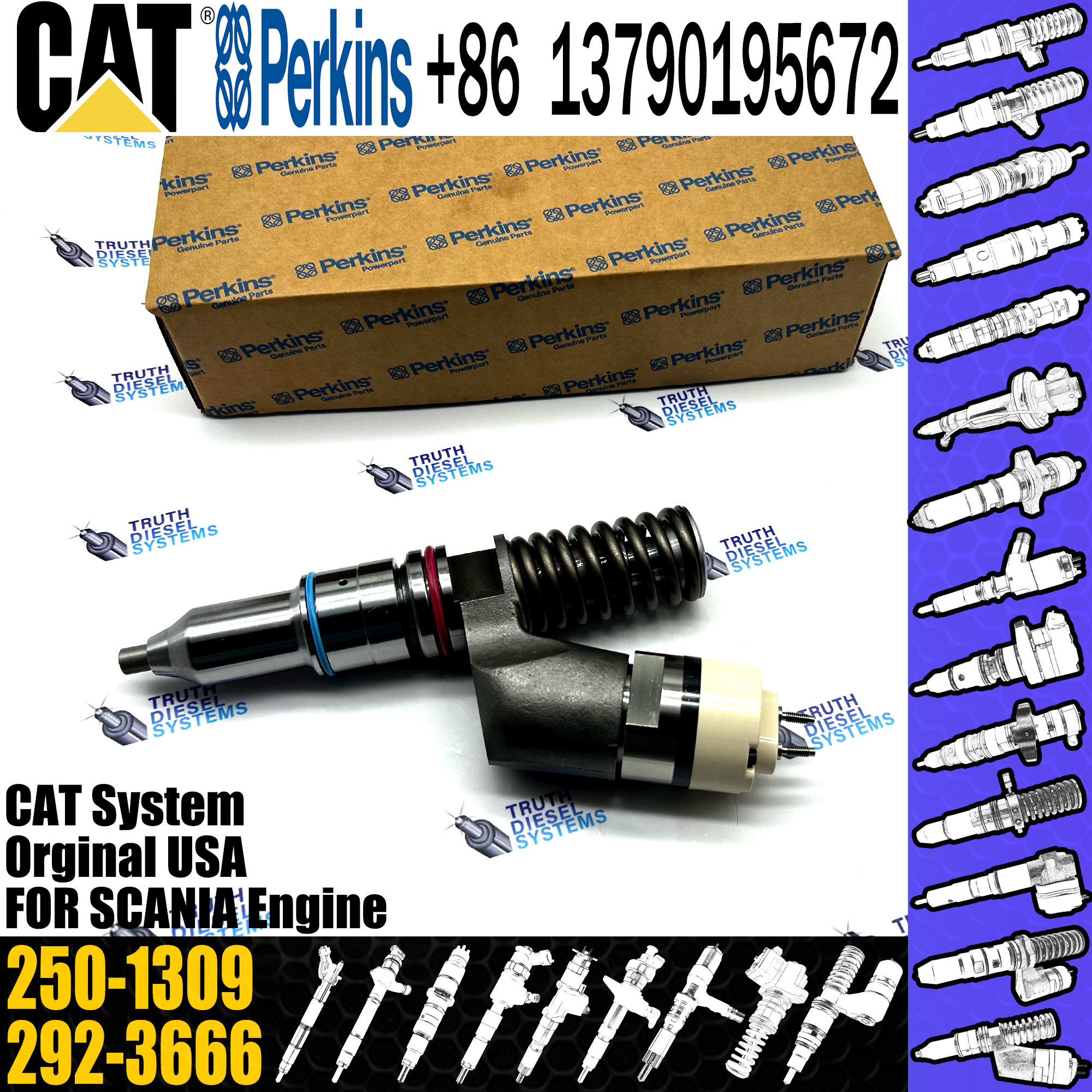 C13 Fuel Injector Assembly 249-0705 249-0713 249-0707 244-7716 10R-3258 250-1309 253-0608 259-5409 292-3666 10R-1305