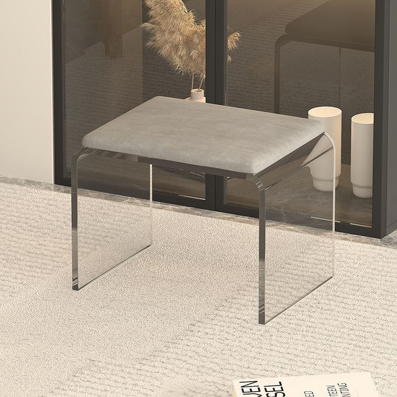 Minimalist Acrylic Transparent Stool for Home Bathroom Living Room and Makeup Use