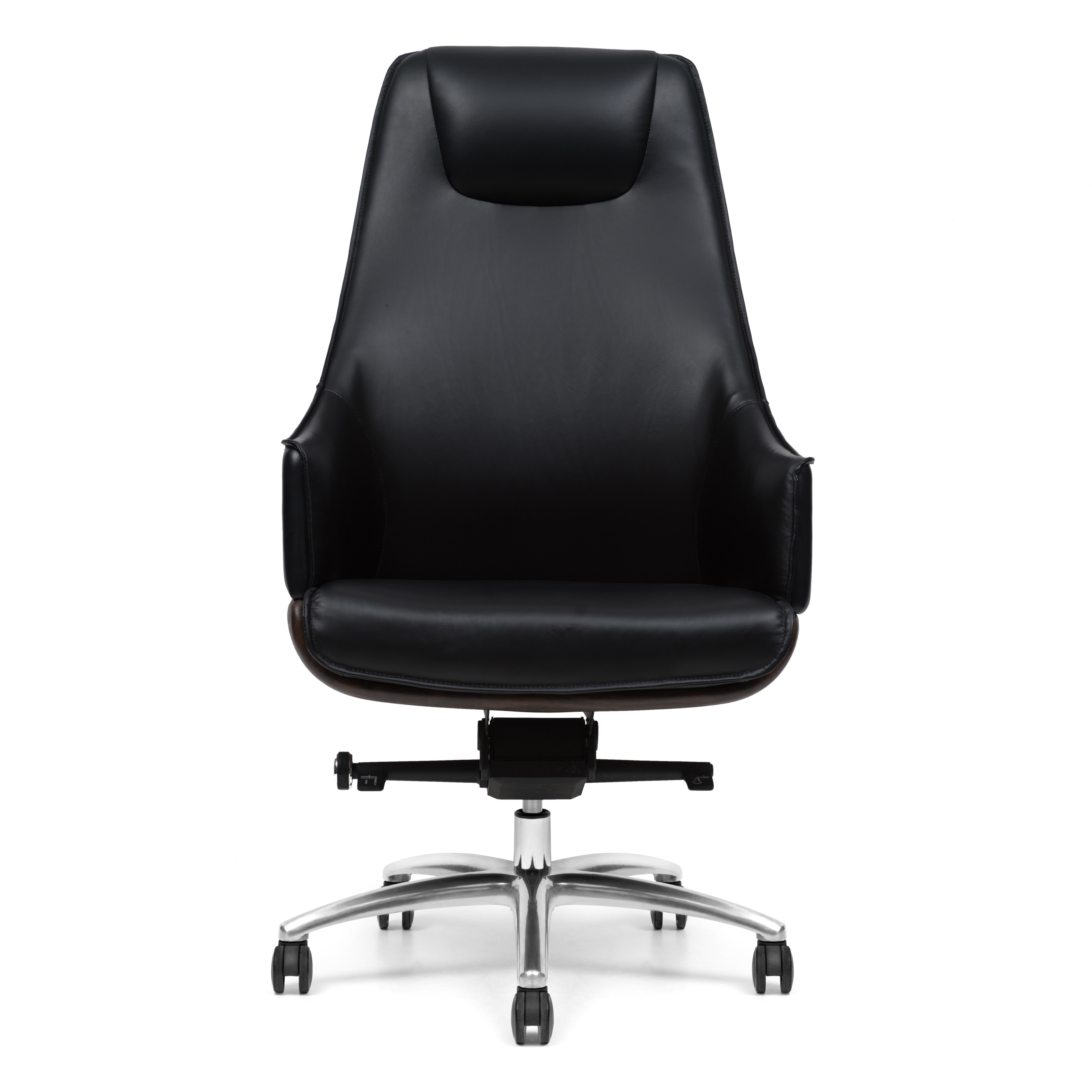 Adjustable Black Leather Revolving Chair Modern Executive Chair Moded Foam