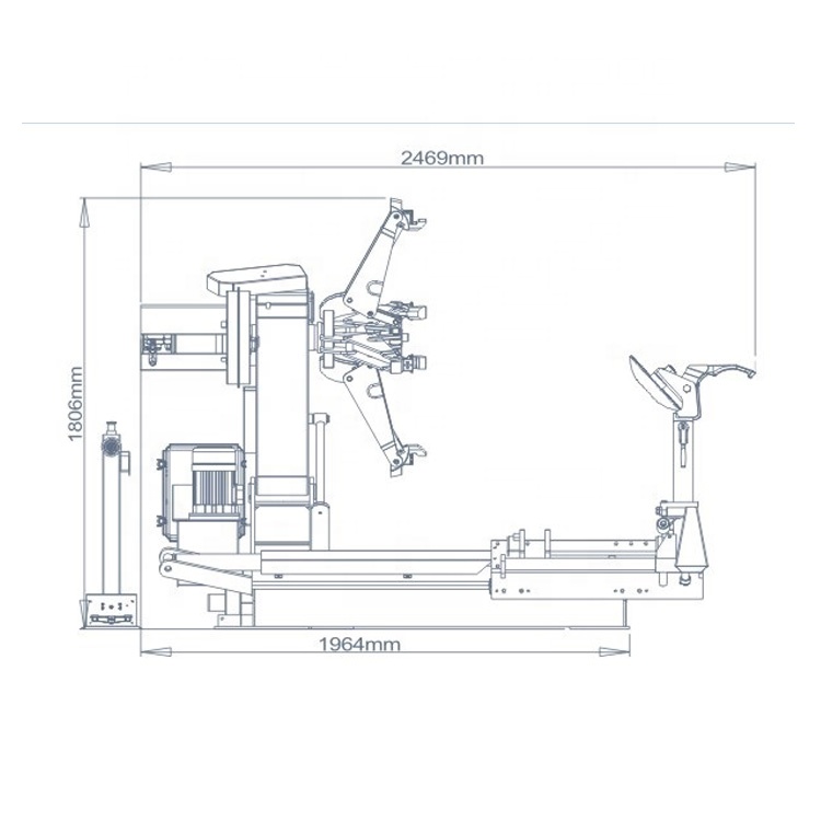 2300mm Diameter Semi Truck Tire Changer 3KW Motor Power 380V 60HZ