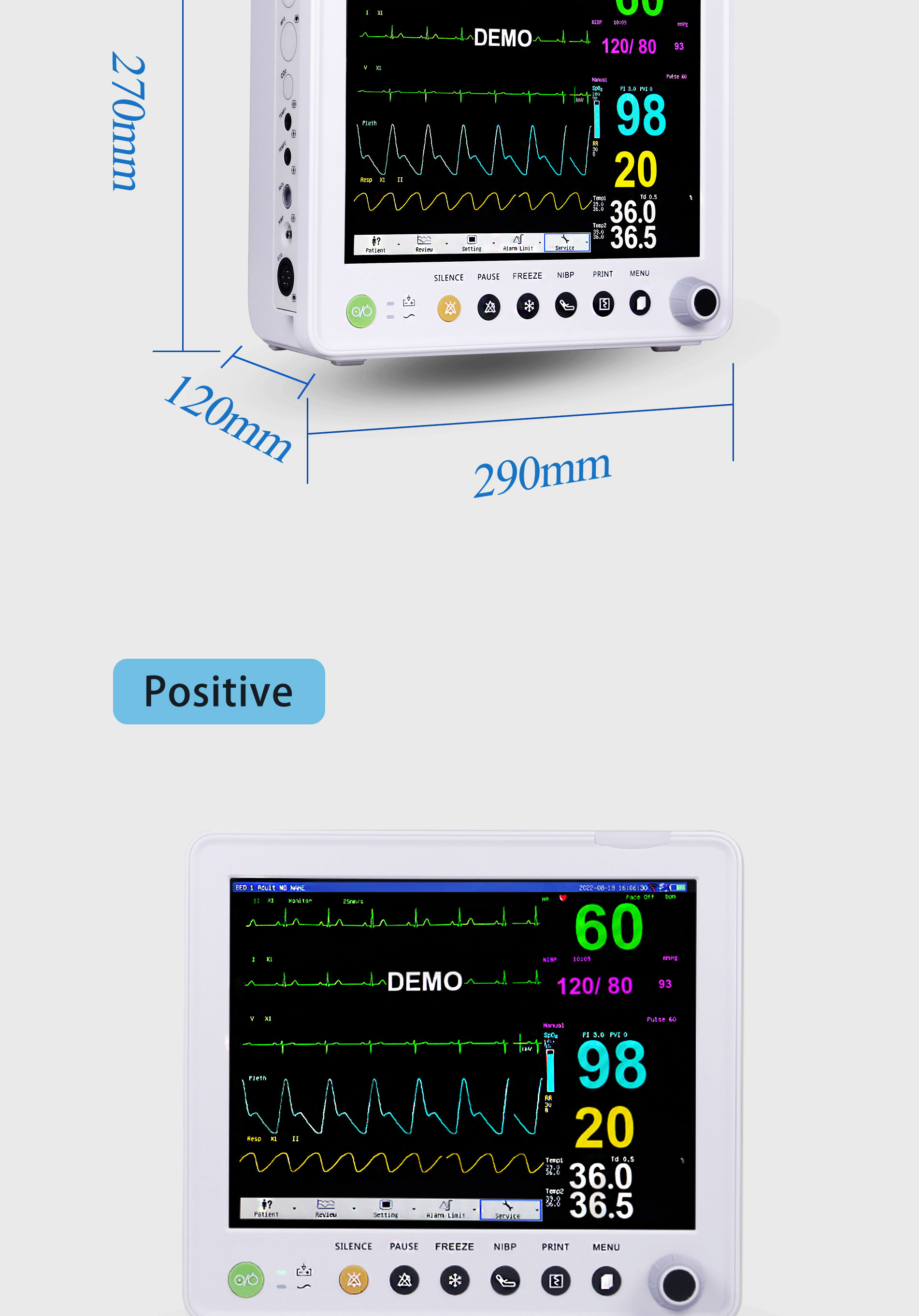 Support 16 Languages Wireless Central Monitor Multi Parameter Patient Monitor