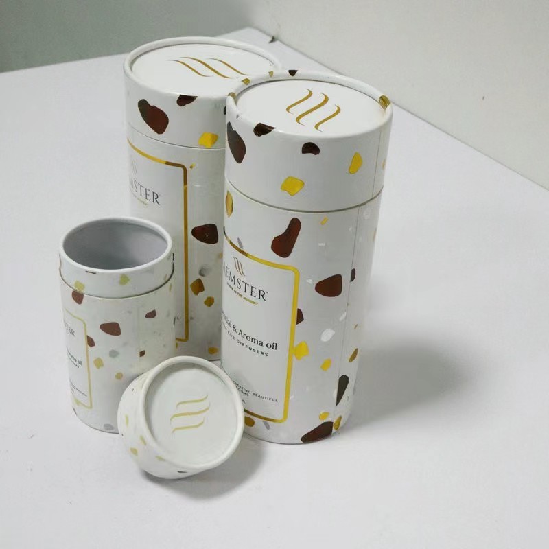 Customizable Design Perfume Paper Tube Packaging With Bottle Matt Lamination