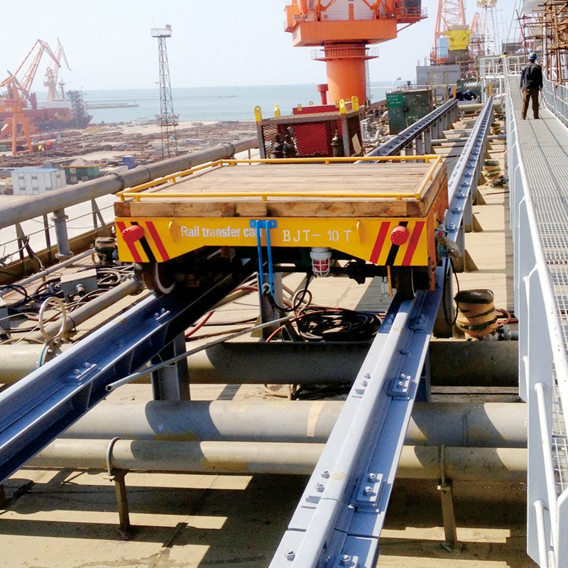 motorized transfer cart on rail 