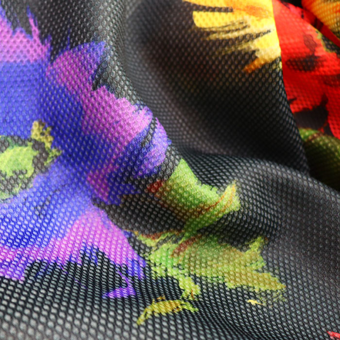 2mm Digital Printing Polyester Mesh Fabric Breathable Soft Mesh Fabric For Shoes